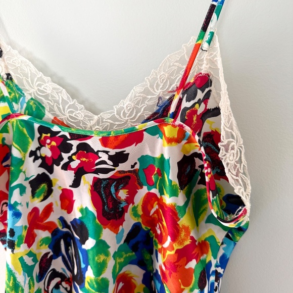 Victoria's Secret‎ Vintage Gold Tag Floral Noodle Strap Camisole Women's L - Picture 6 of 9